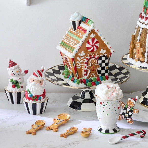 Mackenzie Childs Bake Shop Santa & Snowman Cupcake Boxes Set of 2 - Picture 7 of 7